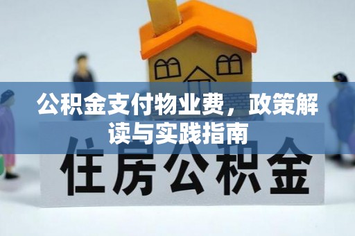 灌南公积金支付物业费，政策解读与实践指南