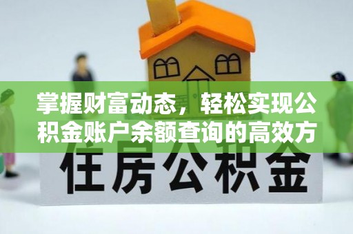 灌南掌握财富动态，轻松实现公积金账户余额查询的高效方法