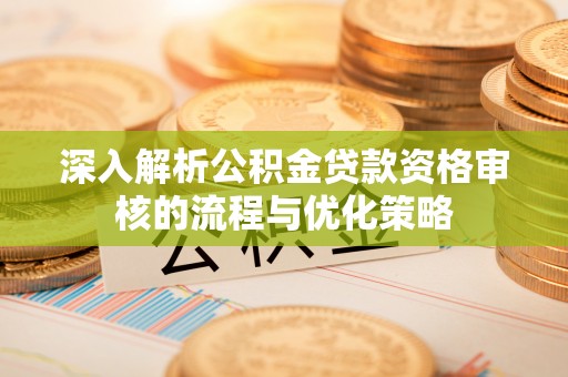 灌南深入解析公积金贷款资格审核的流程与优化策略