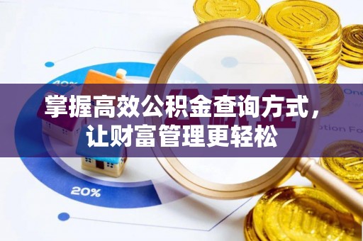 灌南掌握高效公积金查询方式，让财富管理更轻松